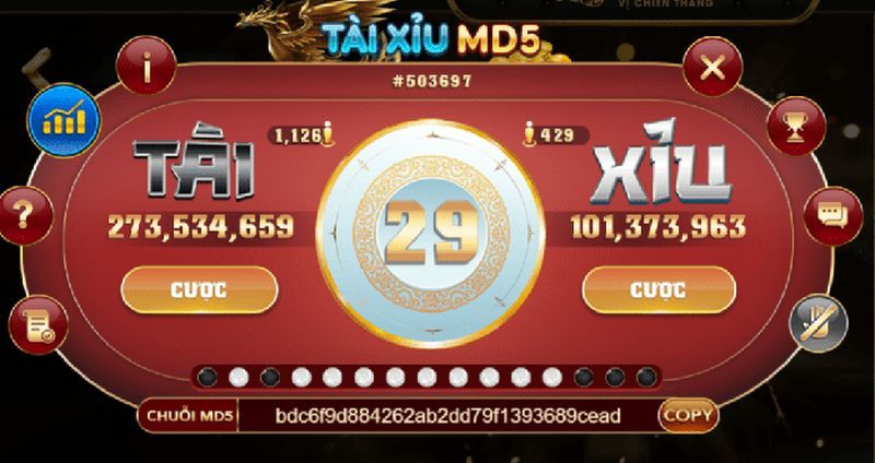 Chuỗi MD5 trong game tài xỉu