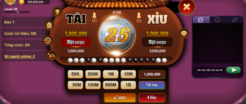 Luật chơi tài xỉu online cơ bản